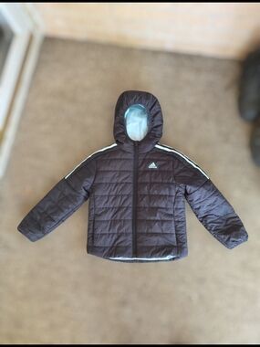 Girls 6X Classic Adidas Puffer Jacket Coat GREAT Conditon